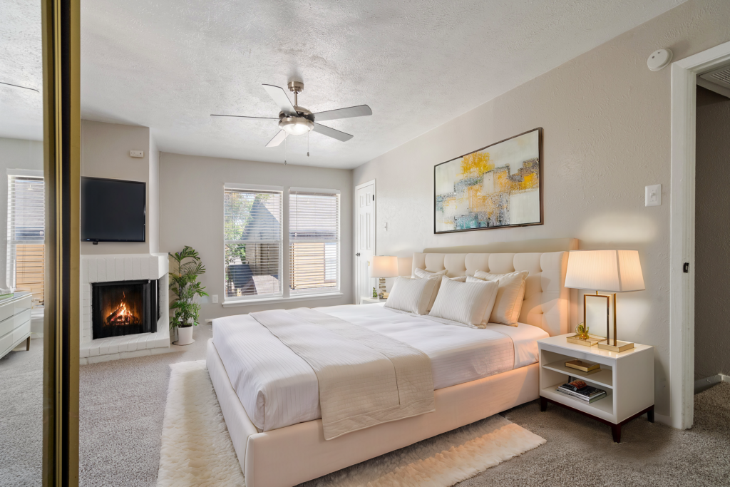 Bedroom with Fireplace